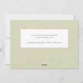 クリスマス冬の緑の写真メッセージ シーズンカード (裏面)