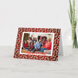 クリスマス冬の葉写真 カード