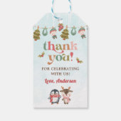 クリスマス冬の誕生日パーティー ギフトタグ (裏面)