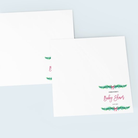 クリスマス冬の赤ちゃんシャワー スタンダードカクテルナプキン