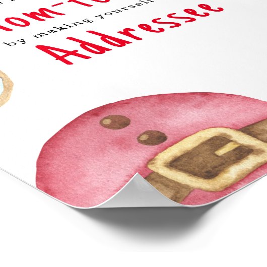 クリスマス冬の赤ん坊シャワーお母さんが宛先になる ポスター (角)