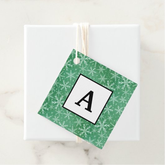 クリスマス冬の雪が降る緑 フェイバータグ (インサイチュ)