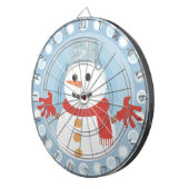 クリスマス冬の雪だるま ダーツボード (正面右)