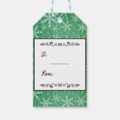 クリスマス冬の雪の結晶が落ちる写真 ギフトタグ (裏面)