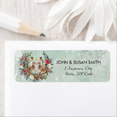 クリスマス冬の雪兎差出人住所ラベル ラベル (インサイチュ)