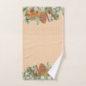 クリスマス冬オレンジ松水彩 バスタオルセット (ハンドタオル)