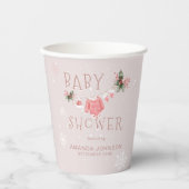 クリスマス冬ベビーシャワー外は寒い 紙コップ (正面)