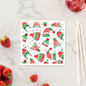 クリスマス冬帽子 |休日 スタンダードカクテルナプキン (インサイチュ)