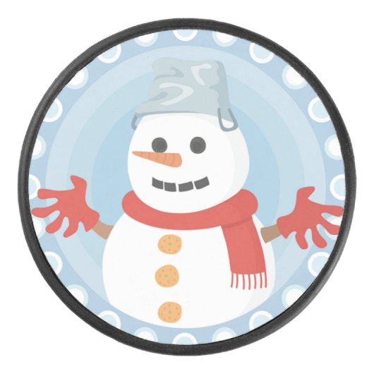 クリスマス冬雪だるま アイスホッケーパック (正面)