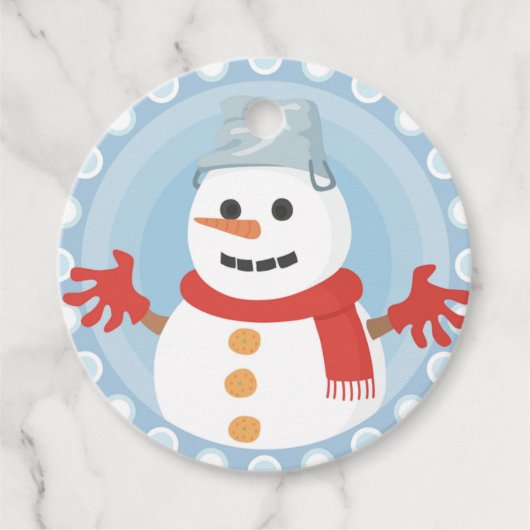 クリスマス冬雪だるま フェイバータグ (正面)