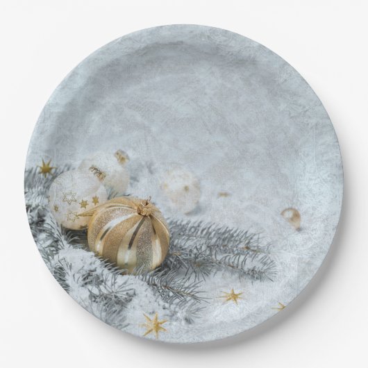 クリスマス凍っていオーナメント ペーパープレート (正面)
