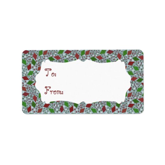 クリスマス凧、ギフトのラベル ラベル (正面)