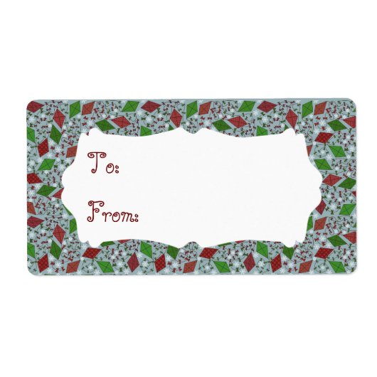 クリスマス凧、ギフトのラベル ラベル (正面)