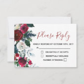 クリスマス出欠カード - ホリデーパーティー出欠カード 出欠カード (正面)