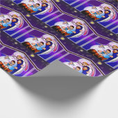 クリスマス出生とベビーイエス ラッピングペーパー (角)