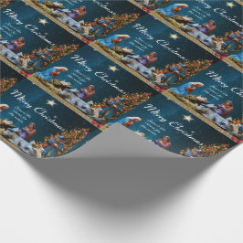 クリスマス出生と引用文 ラッピングペーパー