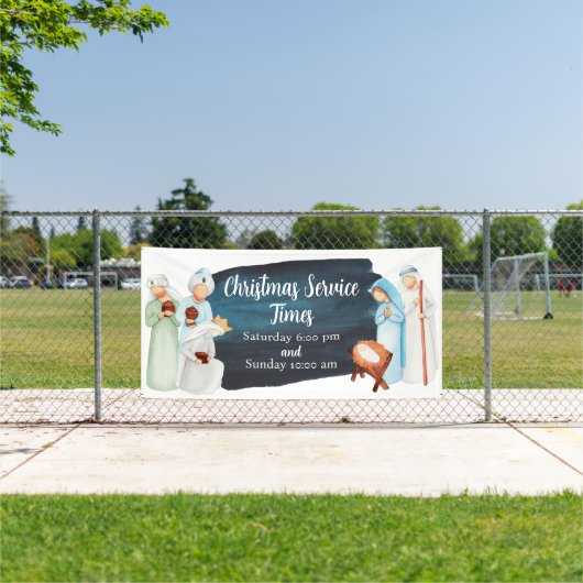 クリスマス出生のシーンバナー 横断幕 (インサイチュ)