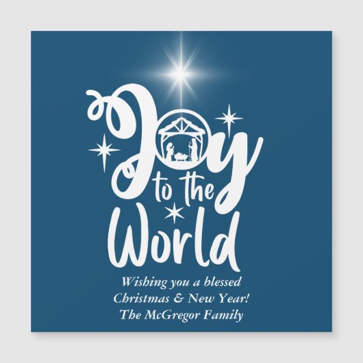 クリスマス出生の喜び世界磁気カード (正面)