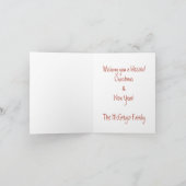 クリスマス出生の喜び世界赤と白 シーズンカード (内部)