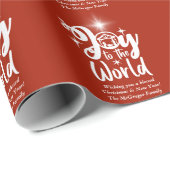 クリスマス出生の喜び世界赤と白 ラッピングペーパー (ロールコーナー)