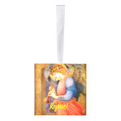 クリスマス出生イエスとマリアと天使 キューブオーナメント (右)