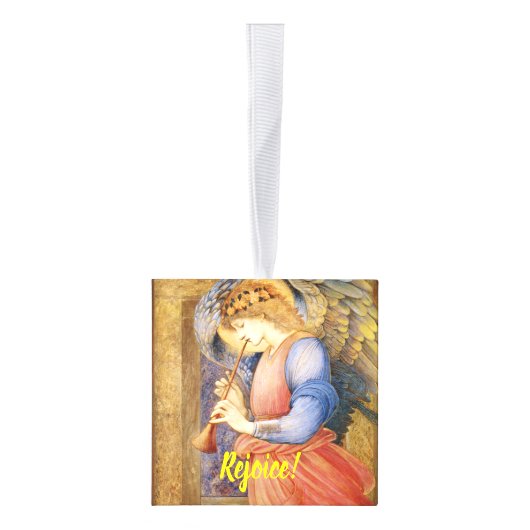 クリスマス出生イエスとマリアと天使 キューブオーナメント (右)