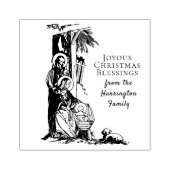 クリスマス出生イエスメリーセントジョセフカトリック ラバースタンプ (インプリント)