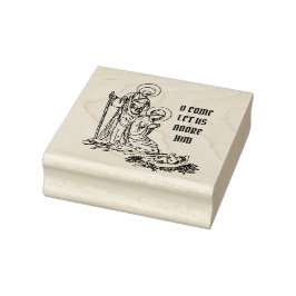 クリスマス出生イエスメリーセントジョセフカトリック ラバースタンプ