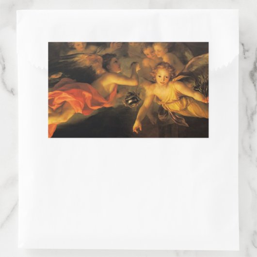 クリスマス出生エンジェルズステッカー 長方形シール (バッグ)