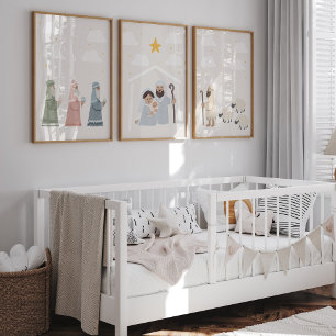 クリスマス出生キッズルームポスター