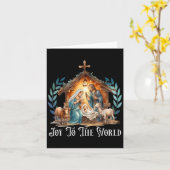 クリスマス出生キリスト教誕生の喜び カード (黄色い花)