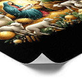 クリスマス出生キリスト教誕生の喜び ポスター (角)