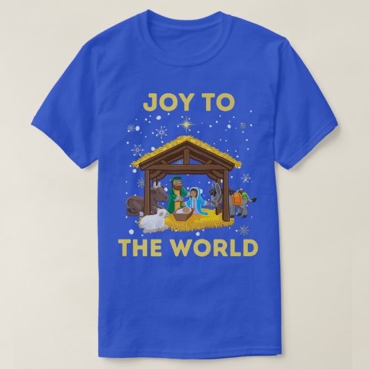 クリスマス出生キリスト教誕生の喜び Tシャツ (デザイン正面)