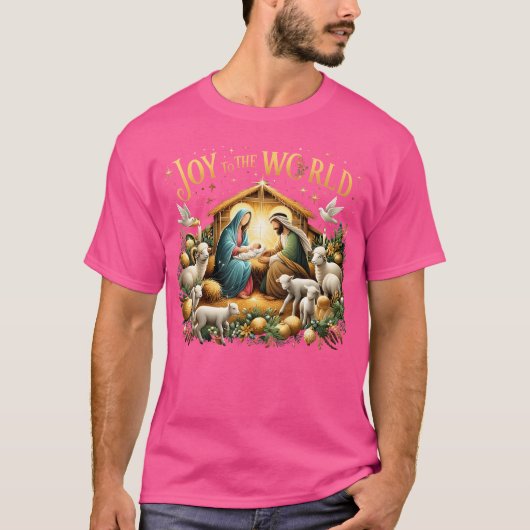 クリスマス出生キリスト教誕生の喜び Tシャツ (正面)