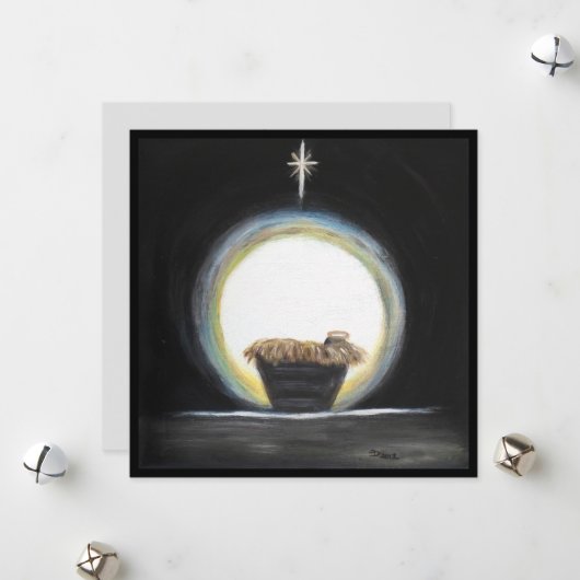 クリスマス出生クリスマス シーズンカード (正面/裏面インサイチュ)