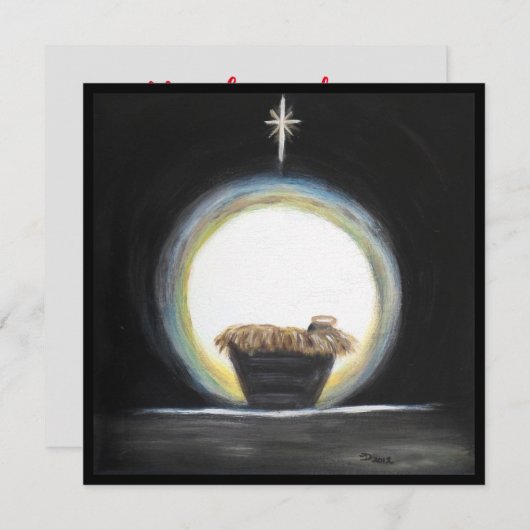 クリスマス出生クリスマス シーズンカード (正面/裏面)