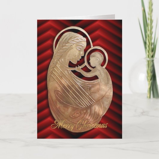 クリスマス出生ザマドンナ宗教的カード シーズンカード (正面)