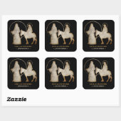 クリスマス出生シルエット スクエアシール (シート)