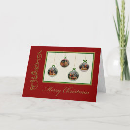 クリスマス出生シーンのカスタマイズ可能カード シーズンカード