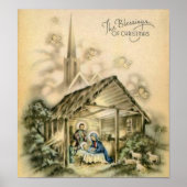 クリスマス出生シーンの恵み ポスター (正面)