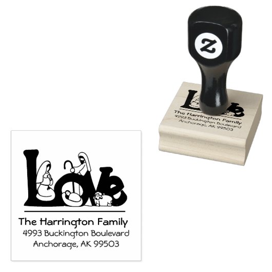 クリスマス出生シーンイエスヴァージンメアリージョセフ ラバースタンプ (押印)