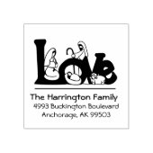 クリスマス出生シーンイエスヴァージンメアリージョセフ ラバースタンプ (インプリント)