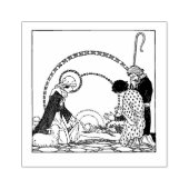 クリスマス出生シーンイエスヴァージンメアリージョセフ ラバースタンプ (インプリント)