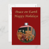 クリスマス出生シーンカスタマイズ可能はがき シーズンポストカード (正面/裏面)