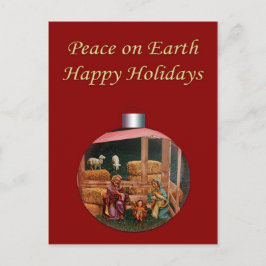 クリスマス出生シーンカスタマイズ可能はがき シーズンポストカード