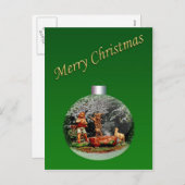 クリスマス出生シーンカスタマイズ可能はがき シーズンポストカード (正面/裏面)