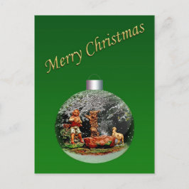 クリスマス出生シーンカスタマイズ可能はがき シーズンポストカード