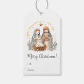 クリスマス出生シーンギフトラベル ギフトタグ (正面)