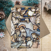 クリスマス出生シーンクリスチャンモダンカトリック シーズンカード