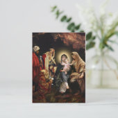 クリスマス出生シーンベビーイエスヴィンテージ シーズンポストカード (スタンド正面)